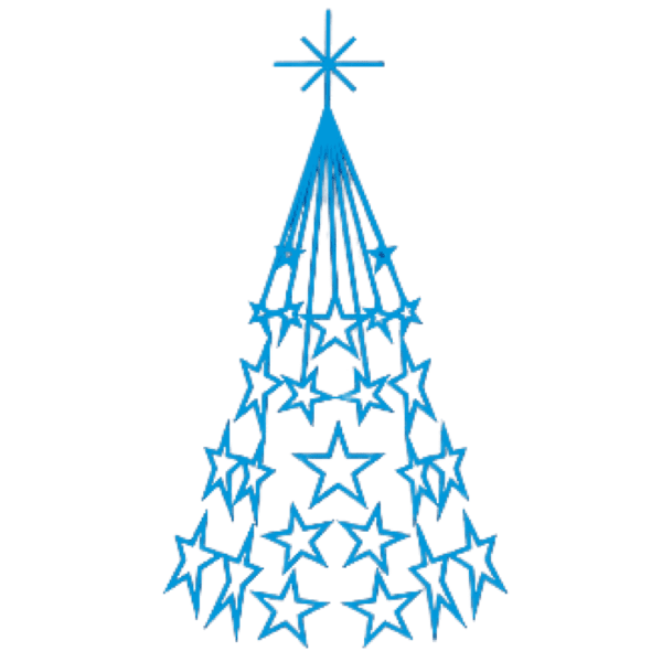 Árvore de Estrelas Azul