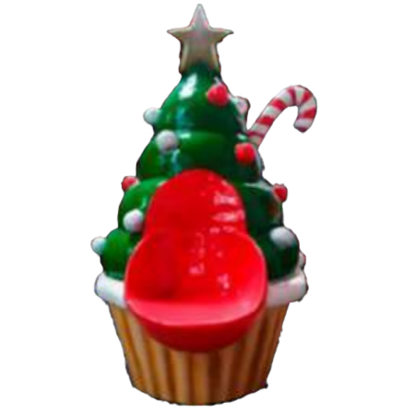 Cupcake Árvore Natalina com Assento