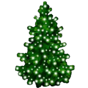 Pinheiro em Festão com Cordão de Led