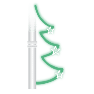 Poste Médio Árvore Verde com Estrelas