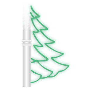 Poste Médio Árvore Verde
