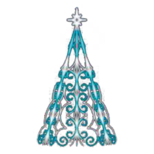 Árvore de Arabescos Azul